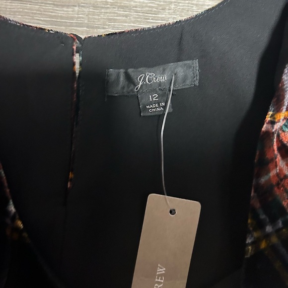 NWT J. Crew Velvet Plaid Top Size 12 - Picture 4 of 5